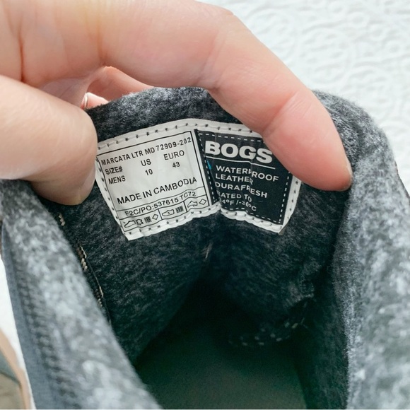 BOGS Men's Arcata Urban Leather Mid‎ Snow Boots, Chocolate - Picture 8 of 8